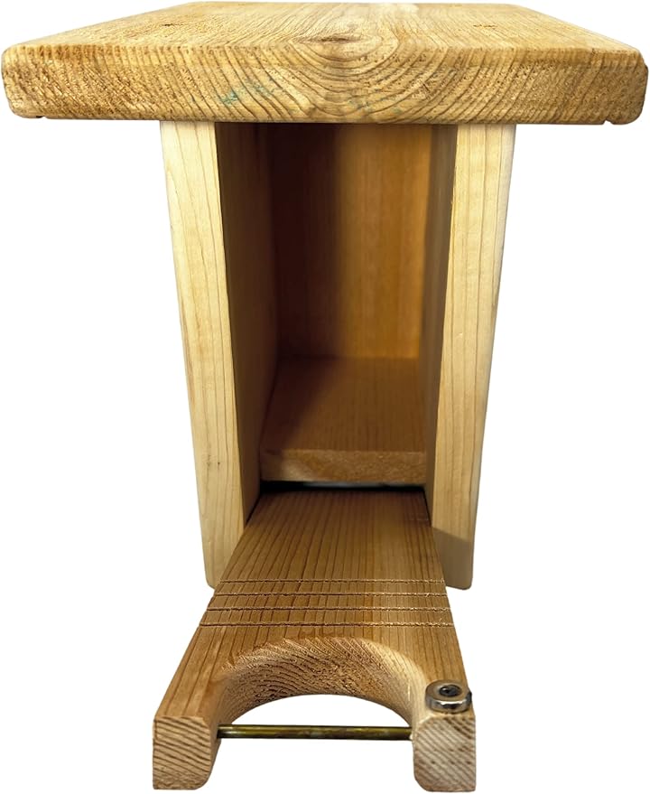 DutchCrafters Gillwood Bluebird Cedar Wood Nest Box, Outdoor Nesting Box for Birds, Wooden Bird House, Pole Mount Birdhouse for Outside - Amish Made in USA