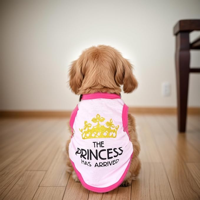 Pistha 4 Pack Dog Shirts Summer Printed Puppy Clothes Cute Sleeveless Pet T Shirts Dog Clothes for Small Medium Dogs Cats Girl(XS)