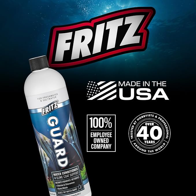 Fritz Aquatics FritzGuard Water Conditioner/Dechlorinator Makes Tap Water Safe for Fresh & Salt Water Aquariums (16-Ounce)