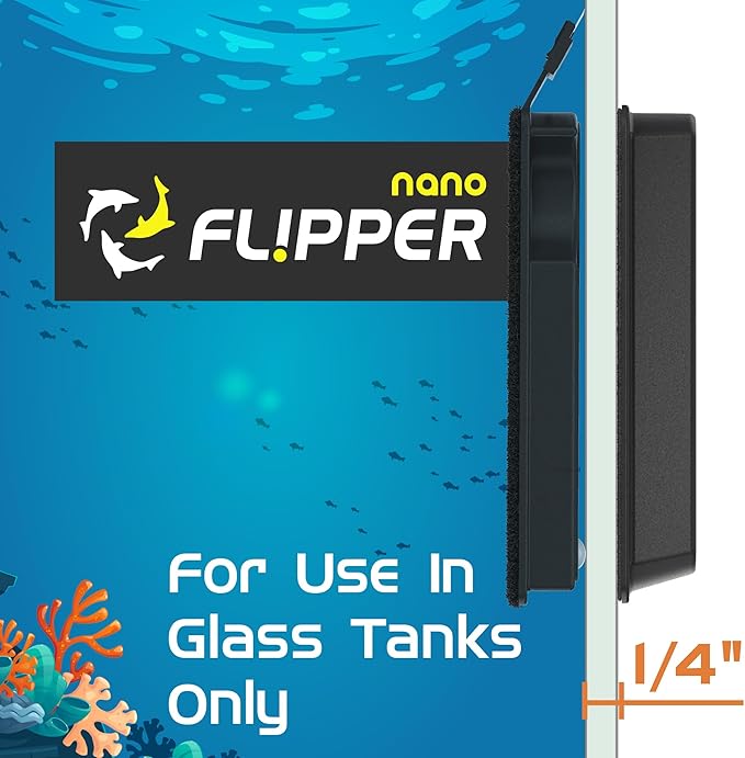 - Flipper Nano Aquarium Algae Cleaner For Glass Tanks Only Upto 1/4-Inch …