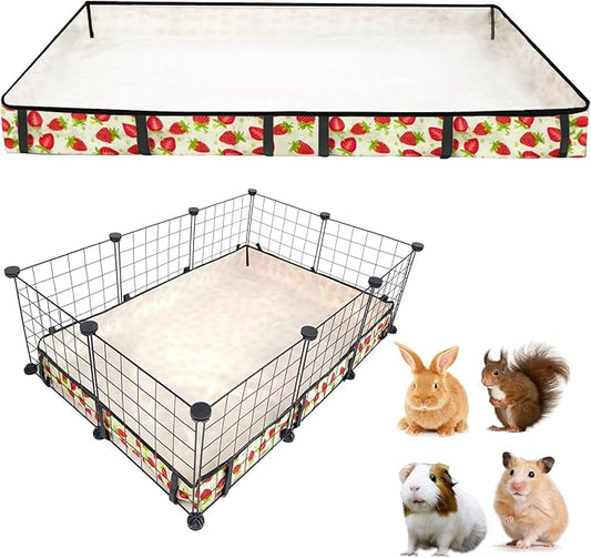 Guinea Pig Cage Liner，Washable Waterproof Oxford Cloth Cage Liners for Small Animals,Hamster Chinchilla Hedgehog Rabbit and Other Small Animals Not Include Cage