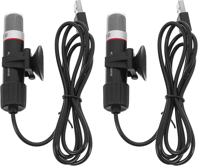 Small Aquarium Heater 10w with Consistent Temperature Control 2pcs USB Submersible Fish Tank Mini Heater and Silex Glass for 5l Betta Tank Home and Office Use