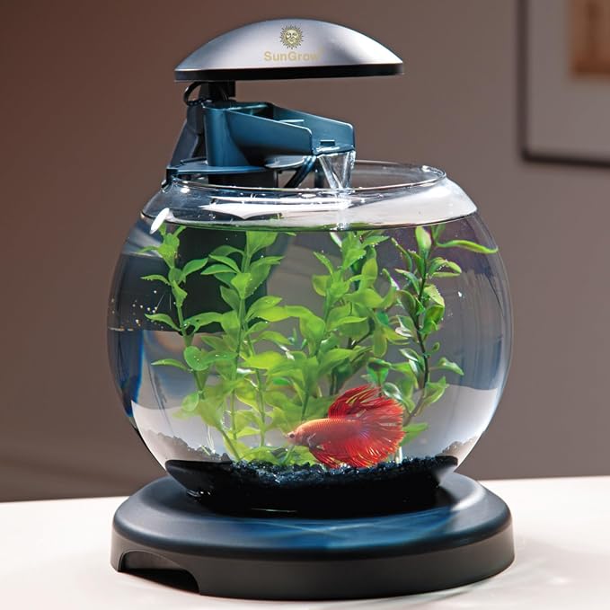 SunGrow Plastic Aquarium Plant Set, Resin Aquarium Decor, Tall Artificial Aquarium Fake Plants, Fish Tank Decorations for Tropical Fish, Plastic Plants for Goldfish, Fish Tank Accessories, 3 Pcs
