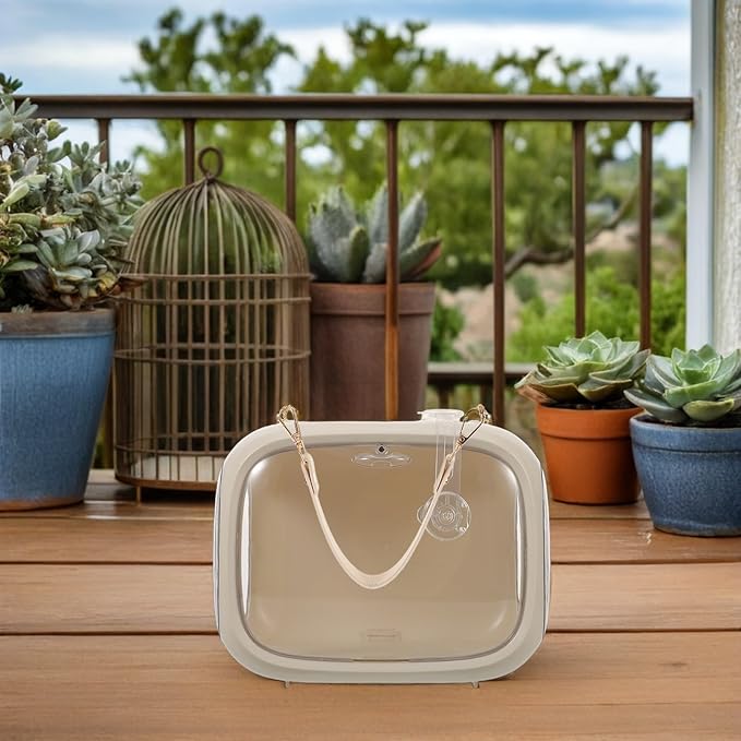 UPKOCH Portable Parrot Travel Cage and Small Bird Carrier Bag with Handle, Breathable Lightweight Outdoor Bird Carrier for Parakeets, Cockatiels, and Lovebirds