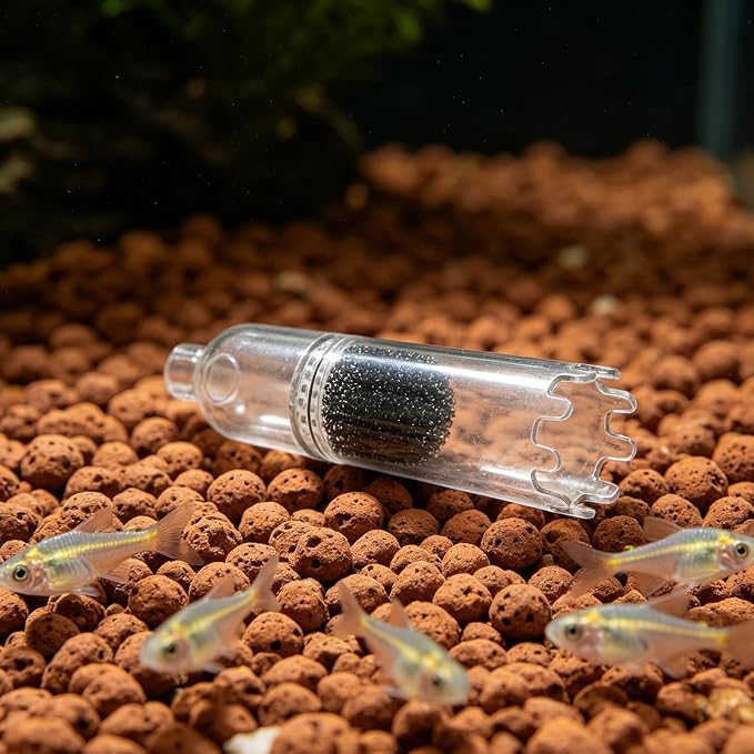 FOMIYES Aquarium Sand Cleaner Nozzle Replacement Head for Fish Tank Siphon Tube, Acrylic and Sponge Material Prevents Blockages and Suction Loss, Gravel Cleaning Tool for Substrate