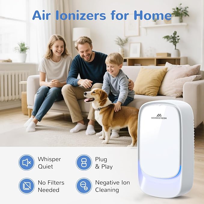Cat Litter Deodorizer - Plug In Air Purifier for Litter Box, Pet Odor Eliminator for Strong Odors, Filterless Air Freshener for Pets, Kitchen, Bedroom, Small Room, Ozone Free & Quiet
