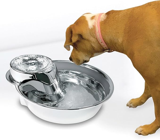 Pioneer Pet Stainless Steel Fountain Raindrop Design , 60oz