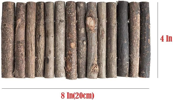 Hamiledyi Hamster Bridge Wooden Bridge Toy Rat Ladder for Small Animals Cage Wood Ladder Natural Hideout for Guinea Pig Chinchilla Ferret Reptile (Pack of 6) (6 Ladders)