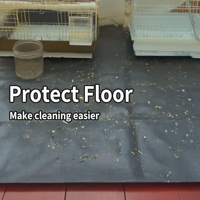Waterproof Pet Playpen Mat for Rabbits & Guinea Pigs & Dogs – 59"x59" Reusable Floor Protector Liner for Indoor Small Animal Cage, Easy Clean Foldable Bottom Tarp for Playpen & Hutch Use