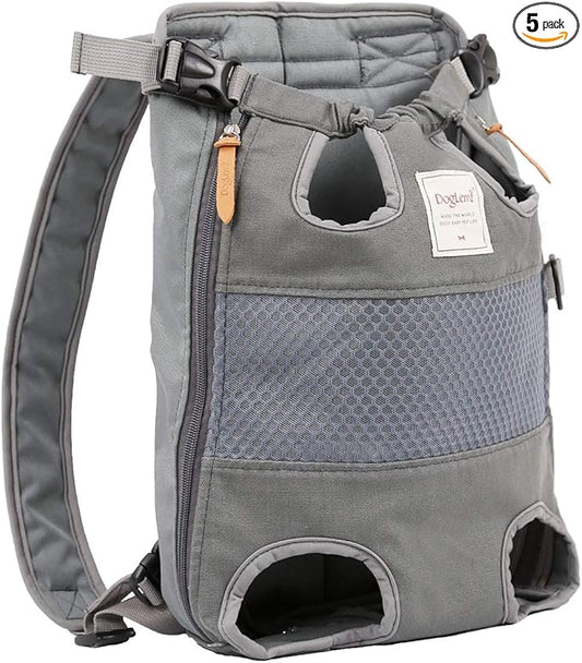 Dog Carrier Backpack - Legs Out Front - Facing Pet Carrier Backpack for Small Medium Large Dogs, Airline Approved Handsa - Canvas Mesh Free Cat Travel Bag