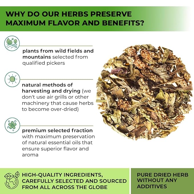 4 oz. Broadleaf Plantain Leaf Herb Tea Dried Plaintains Leaves (Plantago Majoris Folia) - 113g Greater Plantain Leaf Tea Llanten