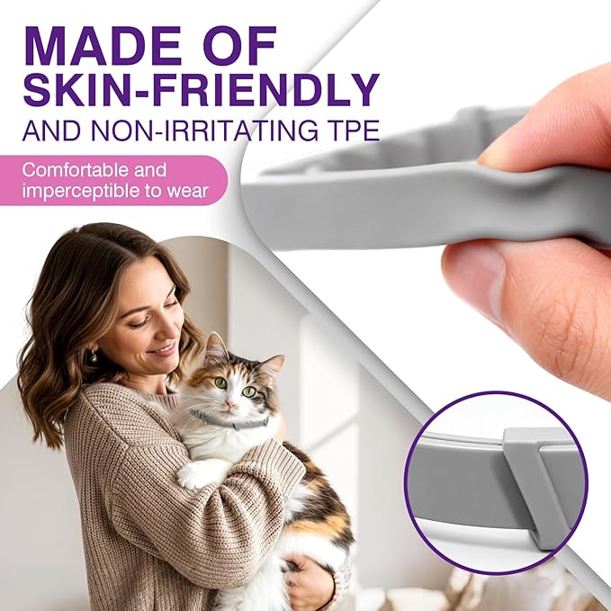 Tcllka Calming Collar for Cats 8 PK Cat Stress and Anxiety Relief Pheromone Calming Collar for Cats Anti Aggression for Cats Collar for Cats Anti Aggression for Cats Cat Calming Collars