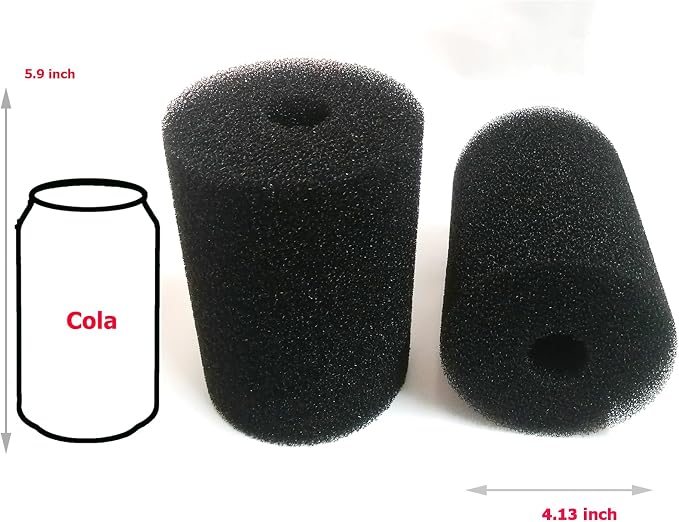 3 Pack Foam Filter Sponges for Aquaclear 70/110 Filters X-Large | Canister Filters Overflow Filter Box Intake Round Pre-Filter 5.91" x 4.13"