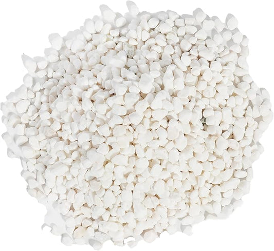 120 LBS Natural Gravel for Fish Tank, StoneCreek Betta Fish Aquarium Gravel, Vase Filler, River Rocks, Fish Tank Decorations, Perfect for Aquarium Decor, Fish Tank, Indoor Plant, White
