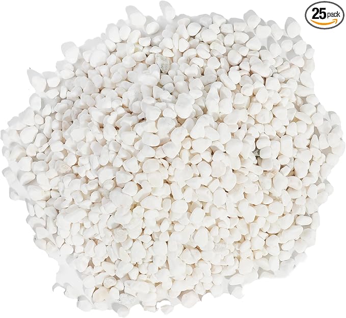 300 LBS Natural Gravel for Fish Tank, StoneCreek Betta Fish Aquarium Gravel, Vase Filler, River Rocks, Fish Tank Decorations, Perfect for Aquarium Decor, Fish Tank, Indoor Plant, White