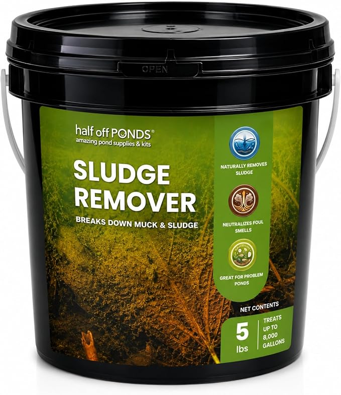 Pond Sludge Remover for Muck & Bottom Debris, 5 lb | Breaks down muck and sludge, targets bottom debris, activated in 60°F+ water, concentrated formula, fish and plant safe