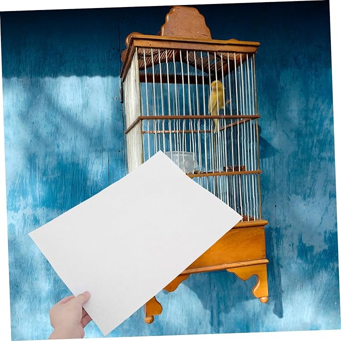 UPKOCH 100pcs Bird Cage Liners Absorbent Disposable Pads for Parrots and Animals Durable Odor Cage Cushion for Easy Cleanup