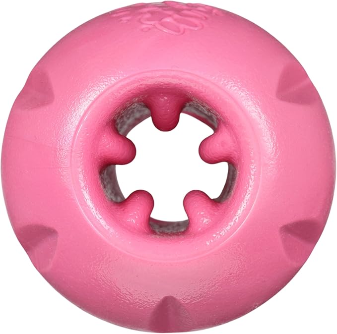 WEST PAW Qwizl Durable Zogoflex Dog Puzzle Toy for Mental Stimulation, and Enrichment - Treat Dispensing for Bully Sticks and Dental Sticks - Dishwasher Safe - Made in USA - Large - Geranium