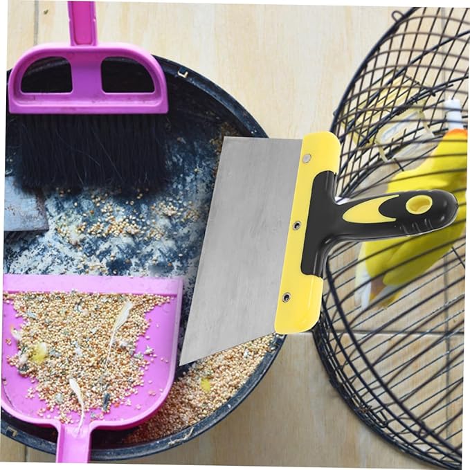 BESPORTBLE Guano Cleaning Scraper Bird Cage Cleaning Tool Stainless Steel Bird Droppings Remover