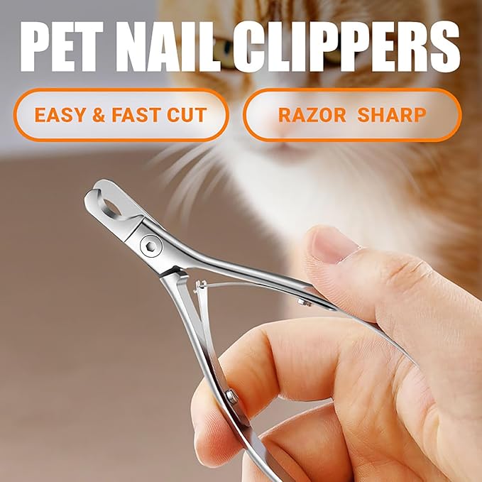 Pet Nail Clippers for Dogs & Cats – Sharp, Durable Blades with Beginner-Friendly, Hygienic Design for Small Pets Paw Care, Large Dog Nail Trimmer,Ergonomic Grooming Tool for Safe Pet Grooming