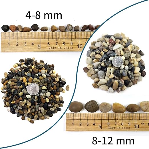 5LB Decorative River Rocks Gravel - 2/5/'' Mixed Color Gravel for Vase Filling, Flower Pot Paving. Gravel for Garden Decoration,Landscaping,Aquarium Aquascape Gravel, Fish Tanks Gravel.