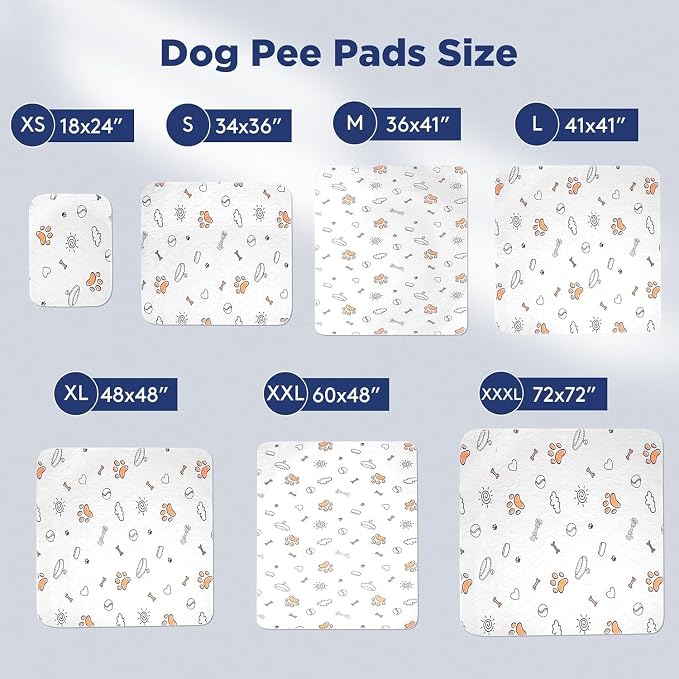 Washable Pee Pads for Dogs, 2 Pack Large 41"x41" Super Absorbent Reusable Pads for Dog Training Pads, 100% Waterproof Non-Slip Whelping Pads Dog Playpen Crate Mat Bed Pads