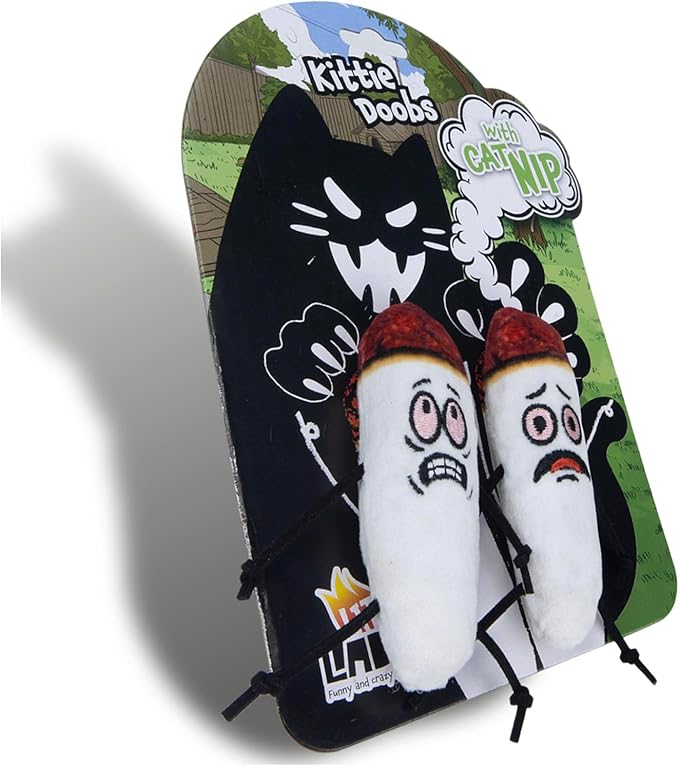 LIT LABS Kittie Doobs Adventure Toys - Funny Catnip Joints for Cats with Dried and Organic High Potency Catnip - Fear Theme