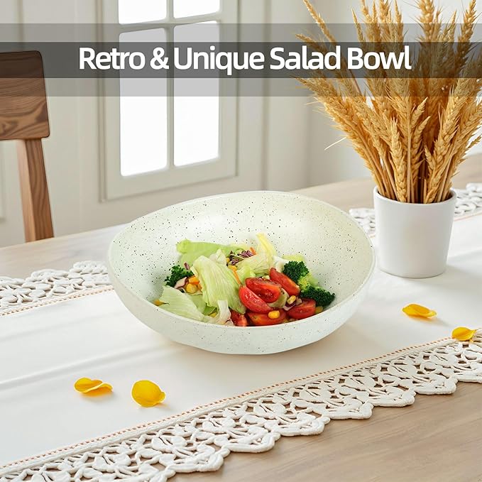 salomayes Wabi-Sabi Decorative Bowl, Matte Off-White Speckled Ceramic Key Bowl with Subtle Hammered Texture, One-of-a-Kind Artisan Glaze for Entryway or Kitchen Counter Décor