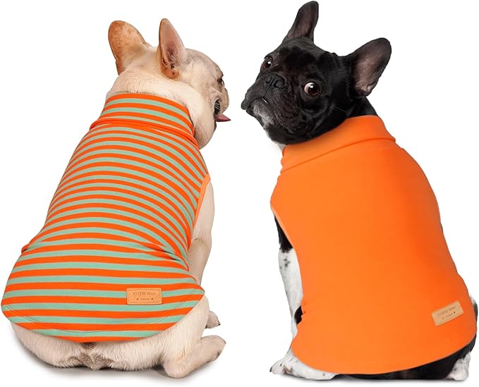 KYEESE 2Pack Dog Sweater Soft Pets Clothes Dog Sweaters for Small Dogs Male Warm Pets Coats Stretchy Pets Clothes Pullover Dogs Sweatshirt Turtleneck Small Pet Sweaters
