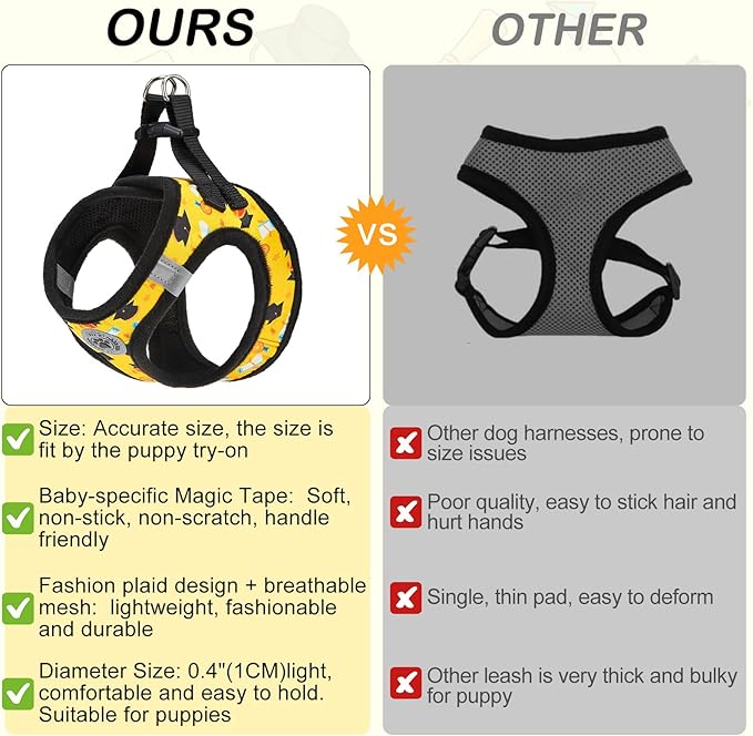 BEAUTYZOO Graduation Dog Harness for Small Medium Dogs - Soft Padded Step-in Reflective Puppy Vest with Leash Set, Adjustable No Pull Dog Harnesses, Grad Party Photo Props Gift for Boy & Girl Pets