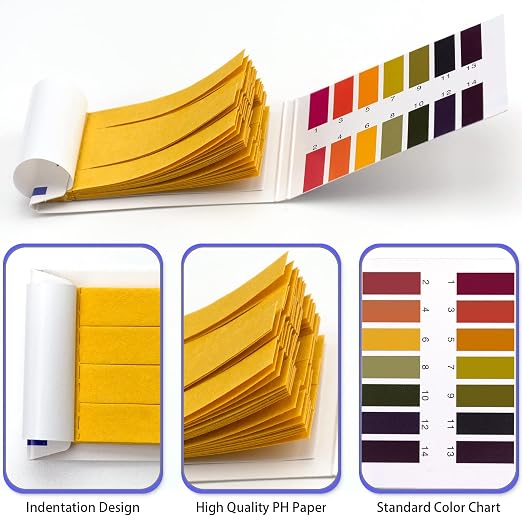 8 Pack 640 Pieces PH Test Strips, Universal Litmus Indicator 1-14 pH Testing Paper for Testing Soil Water Saliva Urine Water Food Fish Tank Aquariums Ponds