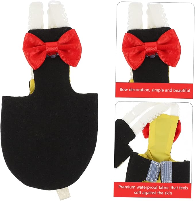 Toyvian Washable Reusable Bird Diaper Parrot Flight Suit with Bow Tie Decorative Clothes for Budgie Parakeet Cockatiel Pet Birds Breathable Comfortable Nappies