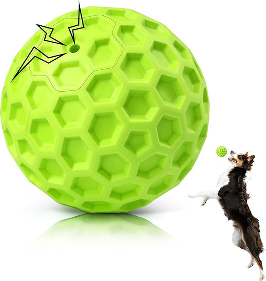 DISSKNIC Indestructible Squeaky Dog Balls, Interactive Dog Toys for Aggressive Chewers Large Breed for Relieving Anxiety, Dog Chew Toys Balls for Aggressive Chewers, Outdoor Dog Toys Dog Water Toys