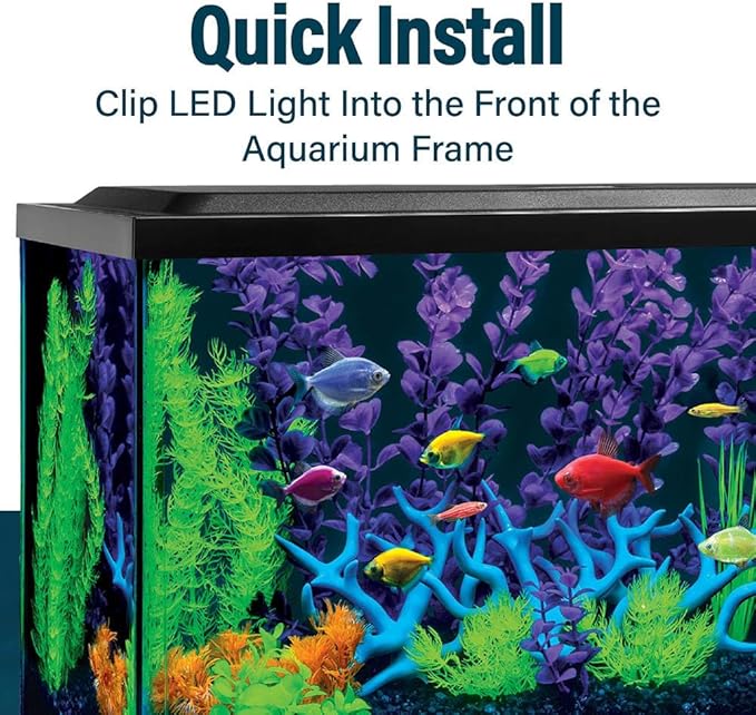 GloFish 10-Inch LED Light Sticks for Fish Aquariums Up to 75 Gallons, 2 Count, with White, Blue and Magenta LED Lights