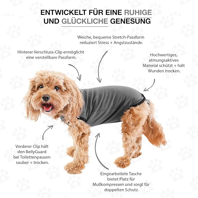 BellyGuard Dog Surgery Recovery Suit, Dog Onesie for Post-Op Care, Recovery Apparel for Female and Male, Surgical Body Cover for Canine Healing Support