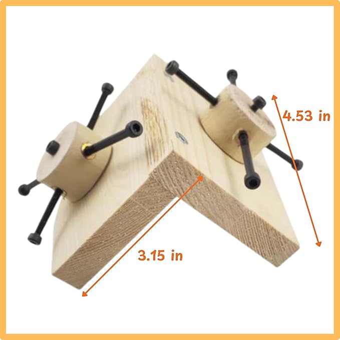 Mouse Rat Enrichment Toys, Rat Foraging Toy, Rat Toys for Pet Rats in Cage, Guinea Pig Treats Feeder, Food Dispenser for Rodents Mouse Syrian Hamster Gerbil Bunny, Puzzle Accessories (S, Wood)