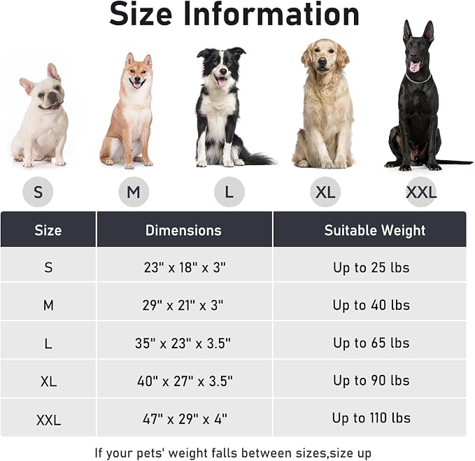 FURTIME Washable Dog Bed Medium Size Dogs, Deluxe Dog Crate Beds Comfy Fluffy Kennel Pad Anti-Slip Pet Sleeping Mat, Machine Washable Dogs Pillow, 29"x21"x3", Blue