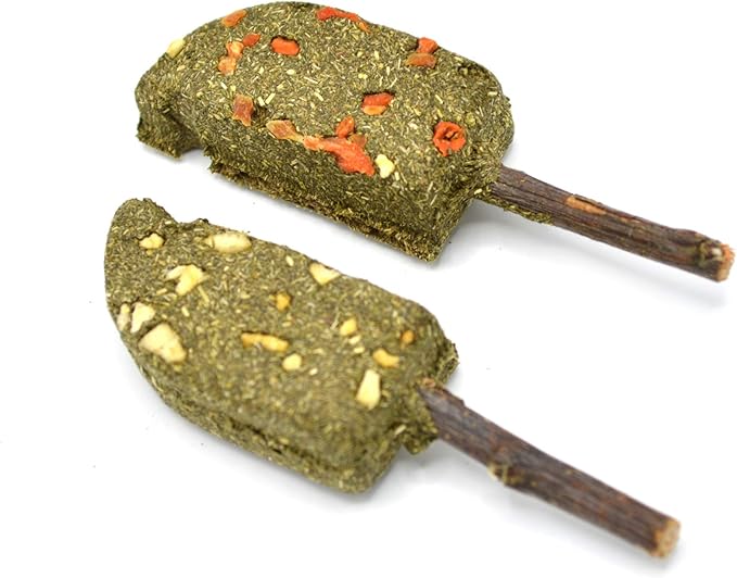 Oxbow Enriched Life Timothy Popsicle, Rabbit Toys, Guinea Pig Toys, Enrichment for Bunny, Guinea Pig, Hamster Stuff, Rabbit, Chinchilla, Made with Timothy Hay, Chinchilla Cage Accessories