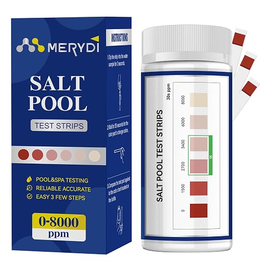 Saltwater Pool Test Strips, 0-8000 ppm, Salt Test Strips