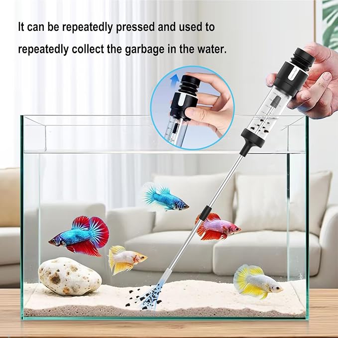 Carefree Fish Aquarium Siphon Upgraded Turkey Baster Fish Poops Collector Feeding Tube for Fish and Coral