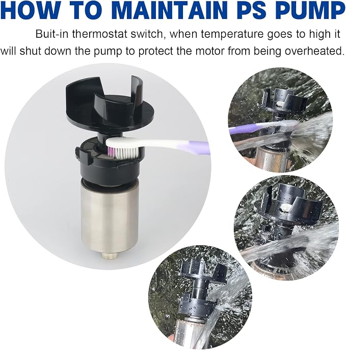(1700GPH-120W,UL listed) Large Fountain Submersible Water Pond Sump Pump Aquarium Electric Waterfall Pump Outdoor PS-1700 (Pack of 2)
