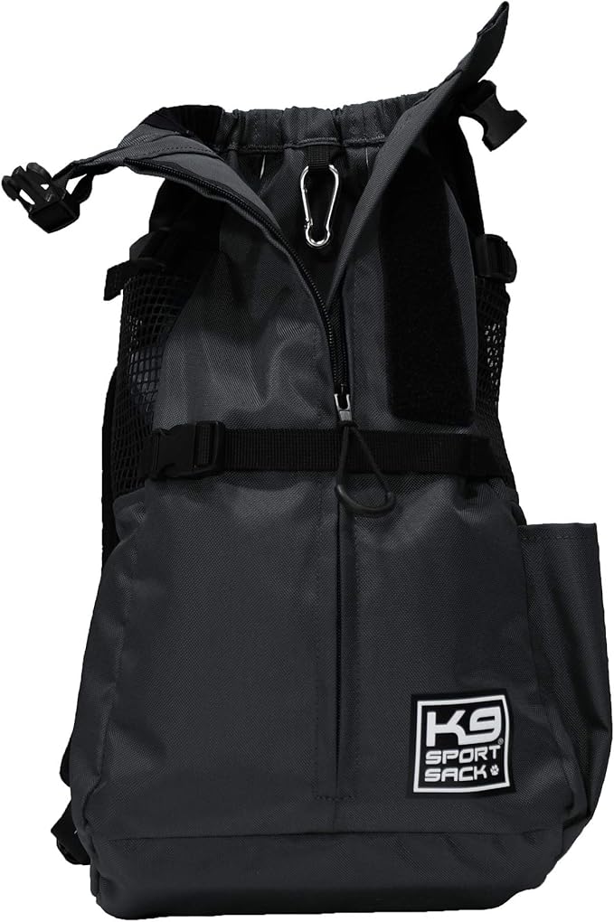 K9 Sport Sack Trainer - X-Small, Iron Gate - Ideal for Dogs with 9-12” Back Length - Backpack-Style Training Carrier - Meant for Quick, Non-Strenuous Activities