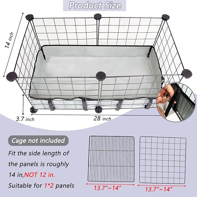 DZWLKJ Guinea Pig Cage Liner Tarp Bottom Waterproof and Washable Base Also for Rabbits, Bunny, Chinchesillas, Hedgehog, Ferrets and Other Small Animals(14x28 inches)