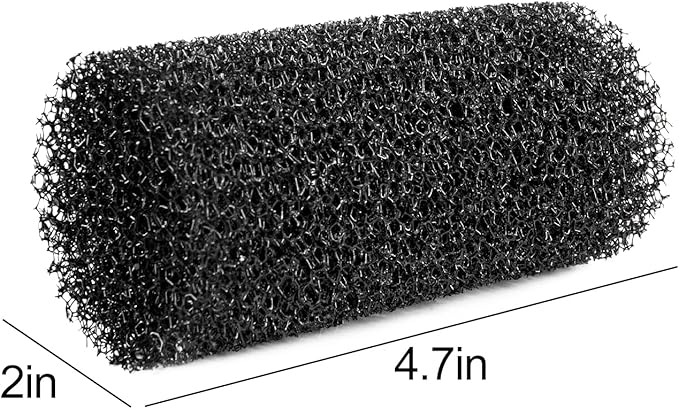 Yaubay 4 PCS Internal Filter Sponge Foam, Aquarium Bio Sponge Rolls of Fish Tank Filter Accessories 4.5" x 2"
