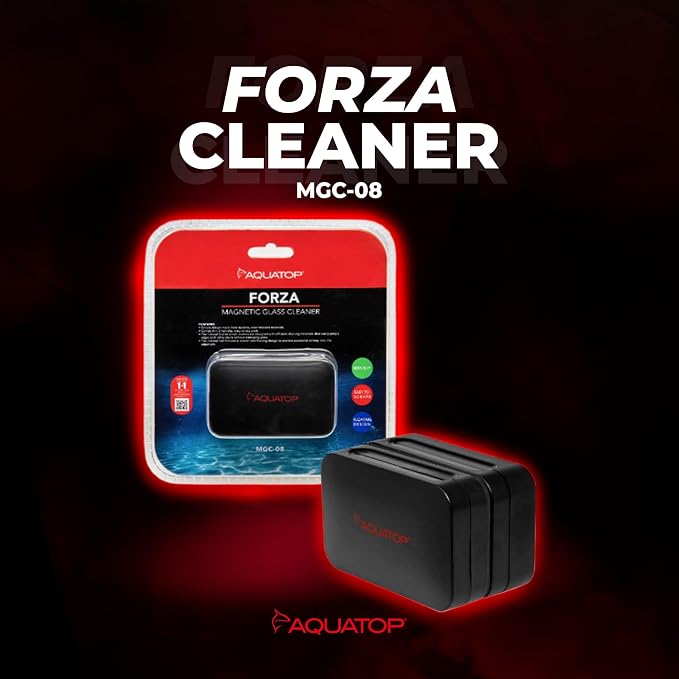 Aquatop Forza Floating Glass Cleaning Magnet 3.35 x 2.09 x 1.57 in – Ideal for 5/16-3/8 in Glass Thickness, Easy Aquarium Maintenance, MGC-08