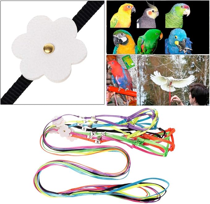 Adjustable with Elastic Leash for Bird Easy Control Harness Leash Vest Flying for Cross Band, Orange