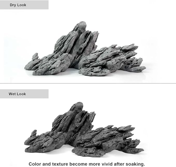 FZONE Aquarium Rocks Aquascaping, Resin Seiryu Rock for Aquascaping