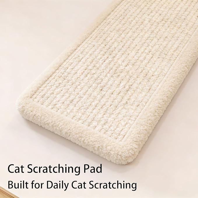 Cat Wall Shelves, 10-Piece Complete Cat Wall Furniture System with Perches and Scratching Posts, Stable Floating Climbing Set for Large Indoor Cats, Space Saving Kitty Furniture - Beige