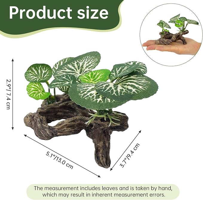 Fish Tank Decor, Aquarium Plants, Reptile Tank Accessories | Artificial plant decorations for aquariums and amphibian habitats, providing both hiding spots and decoration. Type-A