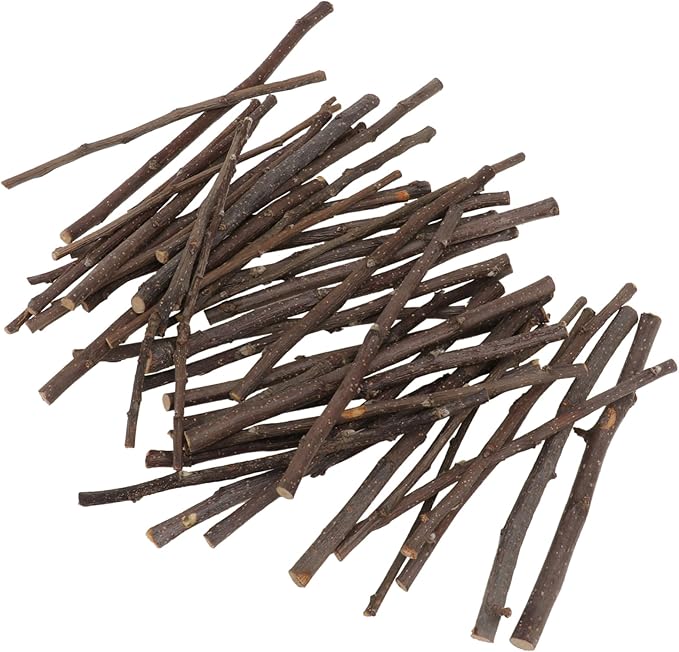 Yardwe 200G Apple Branch Chew Stick for Hamsters Rabbits Pets Interactive Teeth Grinding for Health Fun Natural Wooden Molar Stick